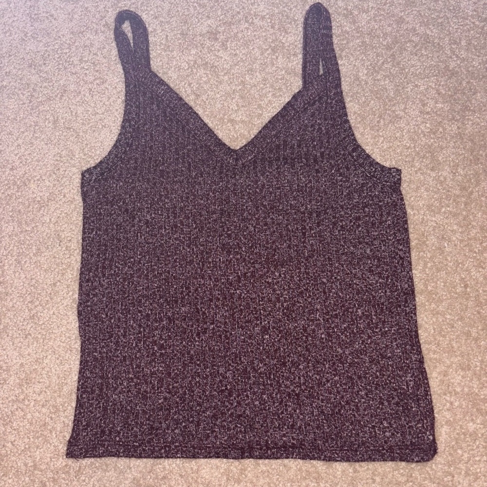 American Eagle Outfitters Purple Ribbed Tank Top